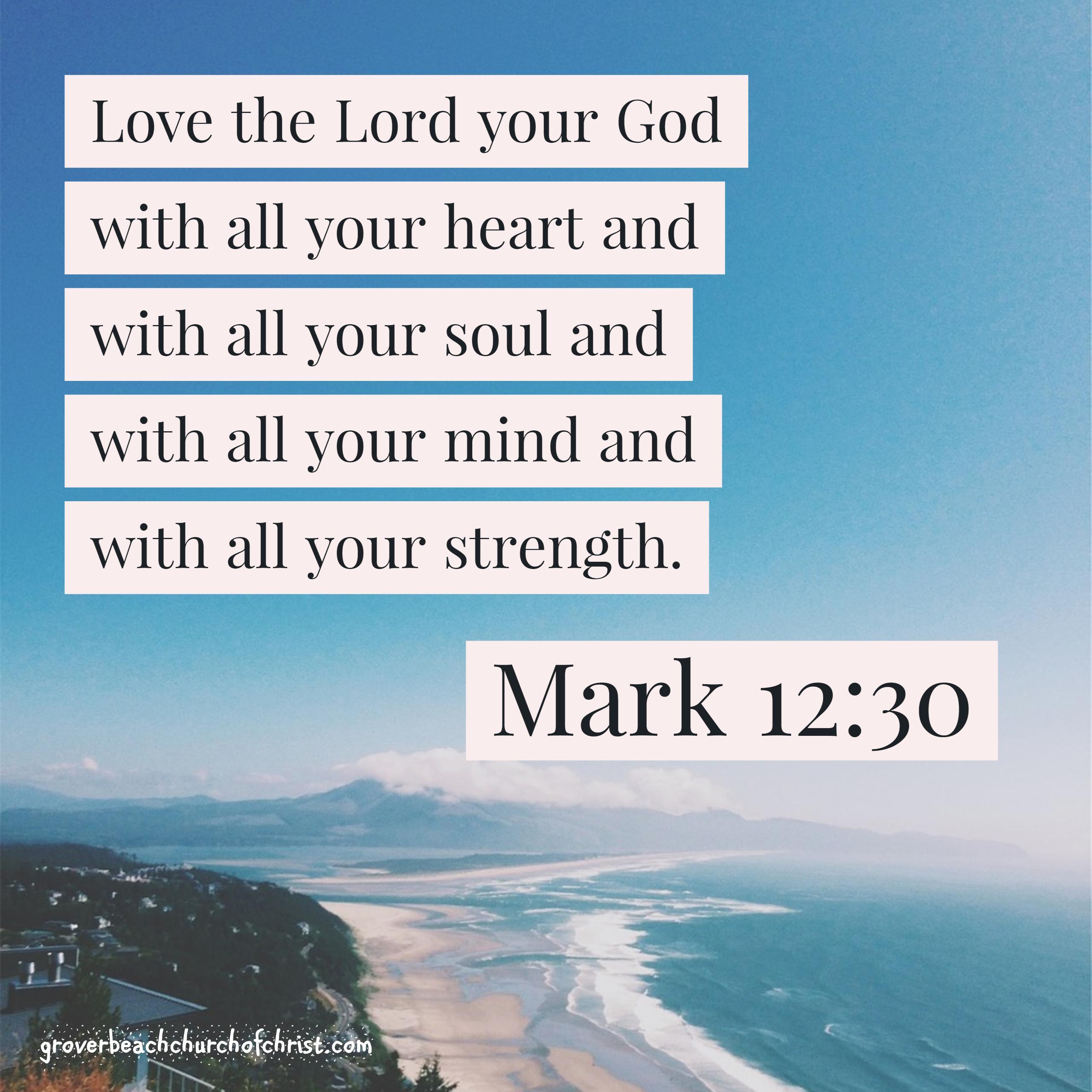 Mark 12 30 Love the lord